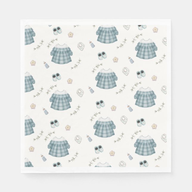 Serviette En Papier Vêtements Boho minimaux mignons Baby shower Motif (Devant)