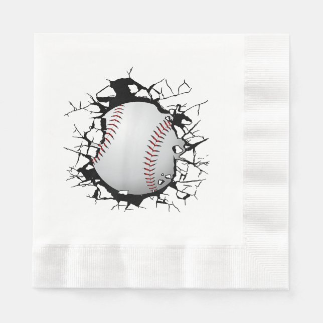 Serviette En Papier Vêtements de baseball - Baseball (Devant)