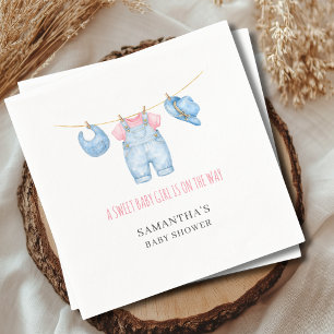 Serviette En Papier Vêtements de bébé fille douce Corde à linge Baby S