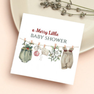 Serviette En Papier Vêtements de Noël pour bébé fille Baby Shower Fête