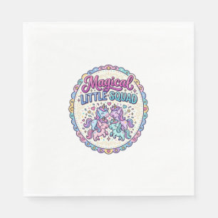 Serviette En Papier Vêtements Magiques Licorne Petite Équipe POD Prêt