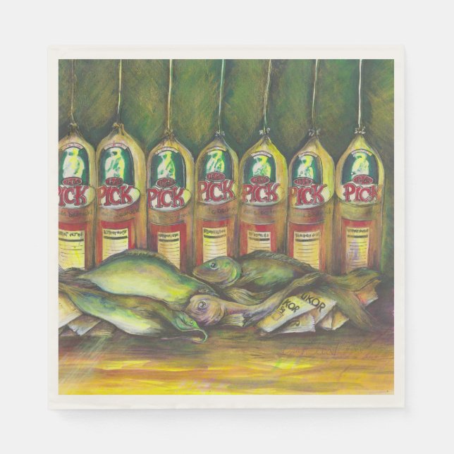 Serviette En Papier Viande sucrée (Devant)