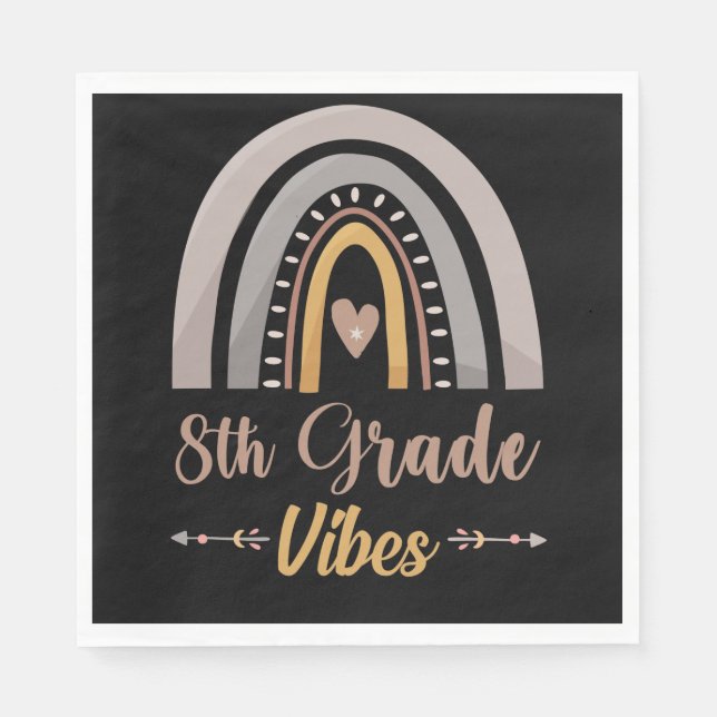 Serviette En Papier Vibe 8e année rentrée scolaire huitième année (Devant)
