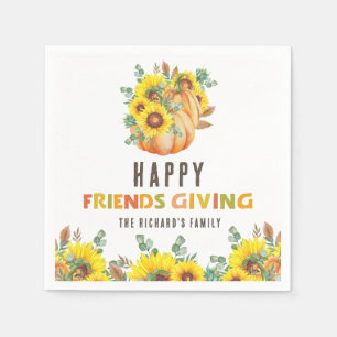 Serviette En Papier Vibe d'automne colorée Thanksgiving Diner Party