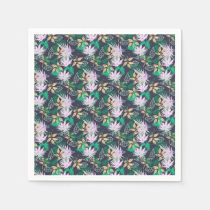 Serviette En Papier Vibes tropicales Feuilles Plantes