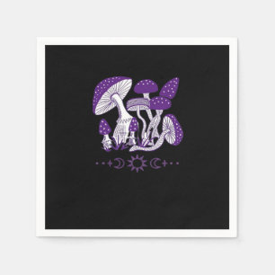 Serviette En Papier Vibes Whimsigoth de champignons