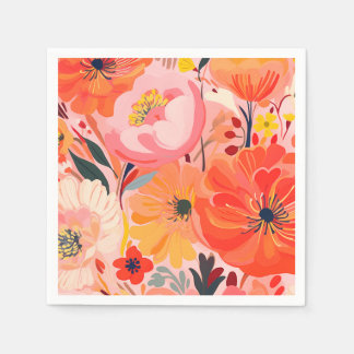 Serviette En Papier Vibrant Garden Party