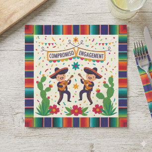 Serviette En Papier Vibrant groupe mariachi mexicain coloré Fiesta