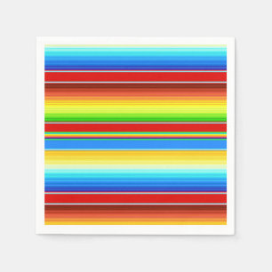 Serviette En Papier Vibrante couverture mexicaine Serape espagnole tra