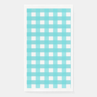Serviette En Papier Vichy Bleu Ciel