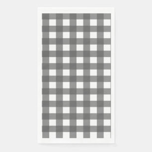 Serviette En Papier Vichy Gris clair