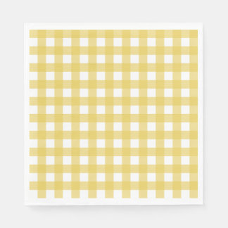 Serviette En Papier Vichy Jaune clair