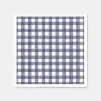 Serviette En Papier Vichy marine simple