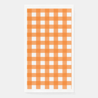 Serviette En Papier Vichy Orange