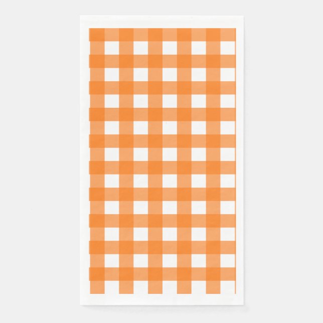 Serviette En Papier Vichy Orange (Devant)