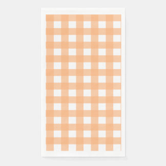 Serviette En Papier Vichy Orange clair