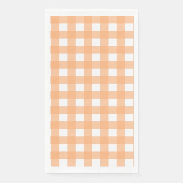 Serviette En Papier Vichy Orange clair (Devant)