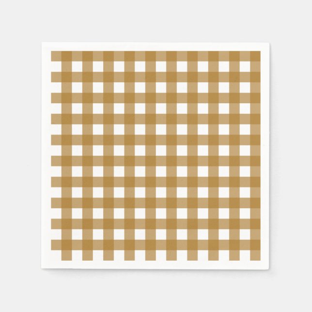 Serviette En Papier Vichy Sienne (Devant)