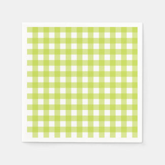 Serviette En Papier Vichy Vert pomme