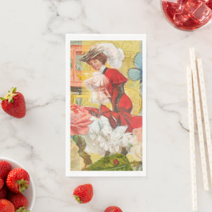Serviette En Papier Victorian Lady Woman Fun Carriage