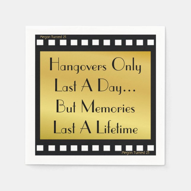 Serviette En Papier Vidéo à thème de la fête Naples Hangover (Devant)