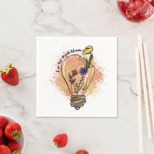 Serviette En Papier vie en pleine floraison Fleur sauvage Citation