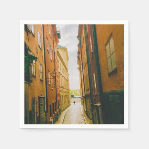 Serviette En Papier Vieille ville historique, Gamla Stan, Stockholm, S