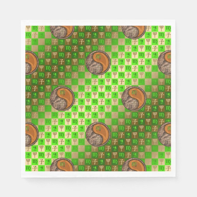 Serviette En Papier Vierge et rat de bois (Devant)