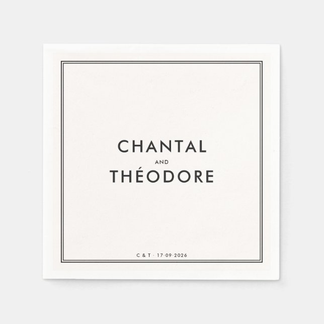 Serviette En Papier Vieux argent | Luxe Tranquille | mariage marriage  (Devant)