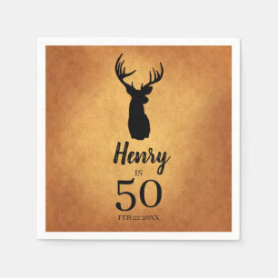 Serviette En Papier Vieux Buck 50e Anniversaire