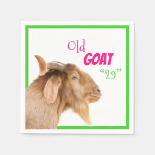Serviette En Papier Vieux chèvre Vert 29e Vingt-neuvième 29e anniver