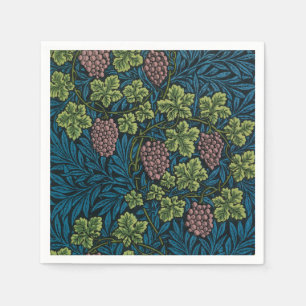 Serviette En Papier Vignes avec grappes de raisins roses