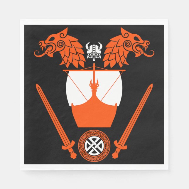 Serviette En Papier Viking Norsemen (Devant)