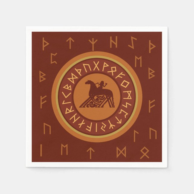 Serviette En Papier Viking Runes (Devant)