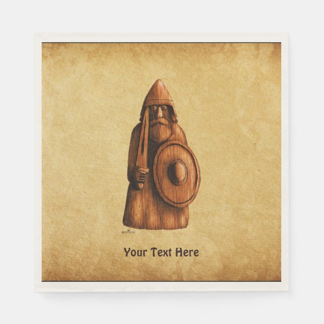Serviette En Papier Viking rustique (Devant)