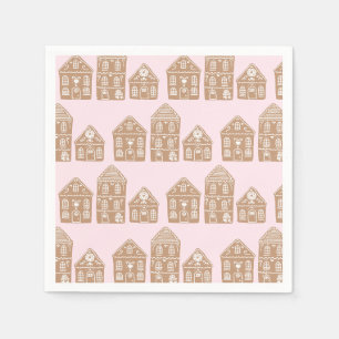 Serviette En Papier Village de pain d'épices Illustration Noël