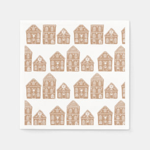 Serviette En Papier Village de pain d'épices Illustration Noël