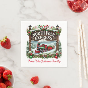 Serviette En Papier Village du Père Noël Express Pôle Nord