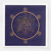 Vin Berry foncé Plaques en papier étoile juive