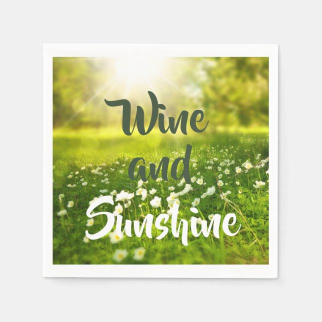 Serviette En Papier Vin d'été Sunshine Fun (Devant)