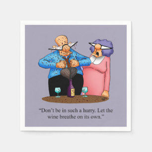 Serviette En Papier Vin Humour Cocktail Party Napkins