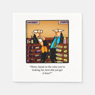 Serviette En Papier Vin Humour Cocktail Party Napkins