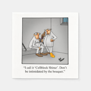 Serviette En Papier Vin Humour Cocktail Party Napkins