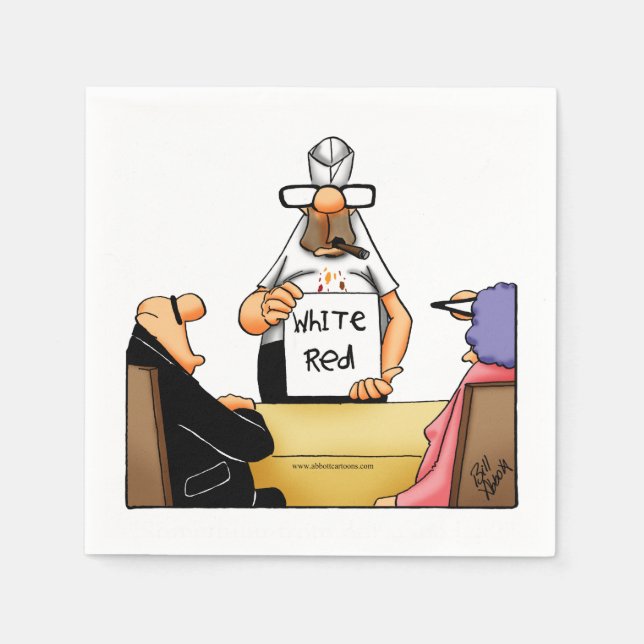 Serviette En Papier Vin Humour Cocktail Party Napkins (Devant)