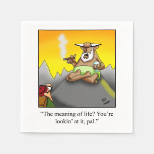 Serviette En Papier Vin Humour Cocktail Party Napkins