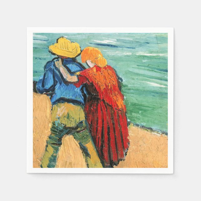 Serviette En Papier Vincent van Gogh - Deux amoureux (Devant)