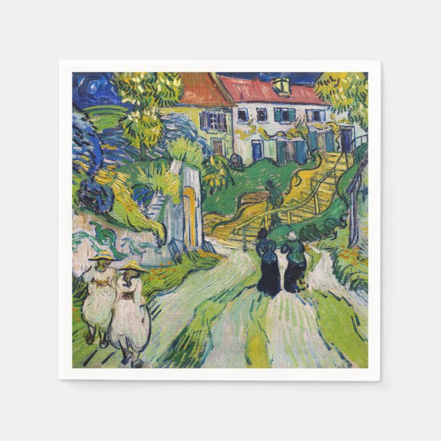 Serviette En Papier Vincent van Gogh - Escalier à Auvers (Devant)