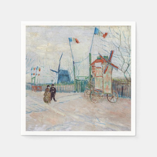 Serviette En Papier Vincent van Gogh - Impasse des Deux Frères (Devant)