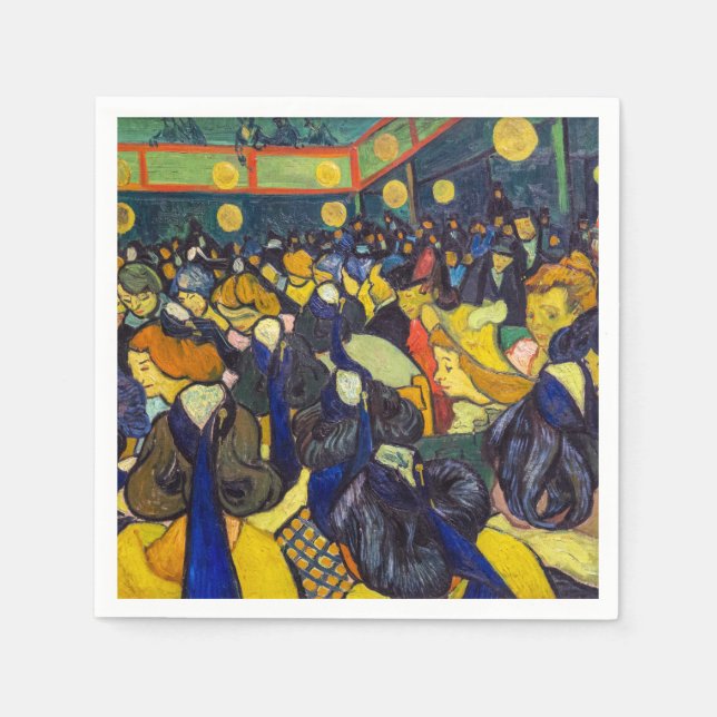 Serviette En Papier Vincent van Gogh - La salle de danse à Arles (Devant)