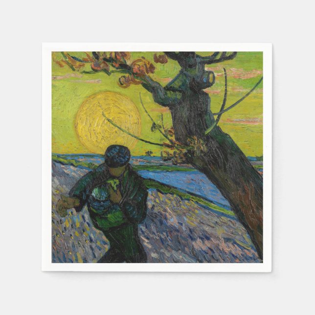 Serviette En Papier Vincent van Gogh - Le Sower (Devant)